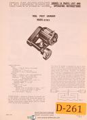 Dumore Series 14, Model 8385, Tool Post Grinder, Instruction & Parts Manual 1976